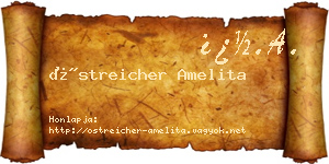Östreicher Amelita névjegykártya